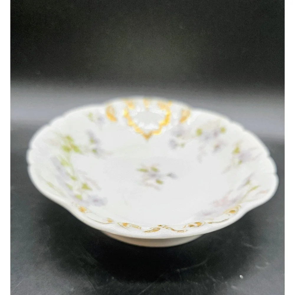 Vintage C.H Field Haviland Limoges Hand Painted Oval Serving Bowl 10